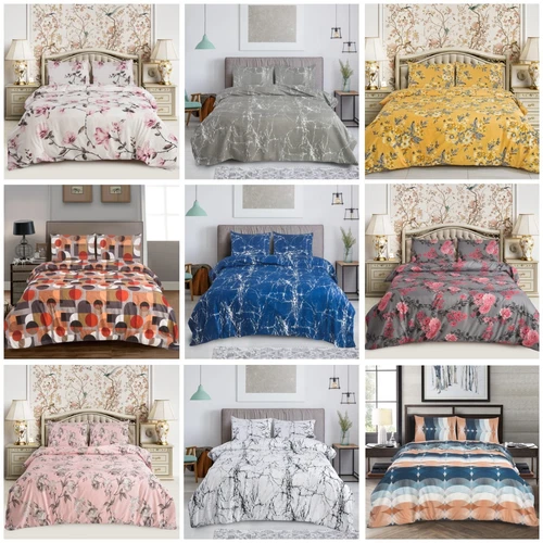 Duvet Cover with Fitted sheet & Pillow Case Quilt 